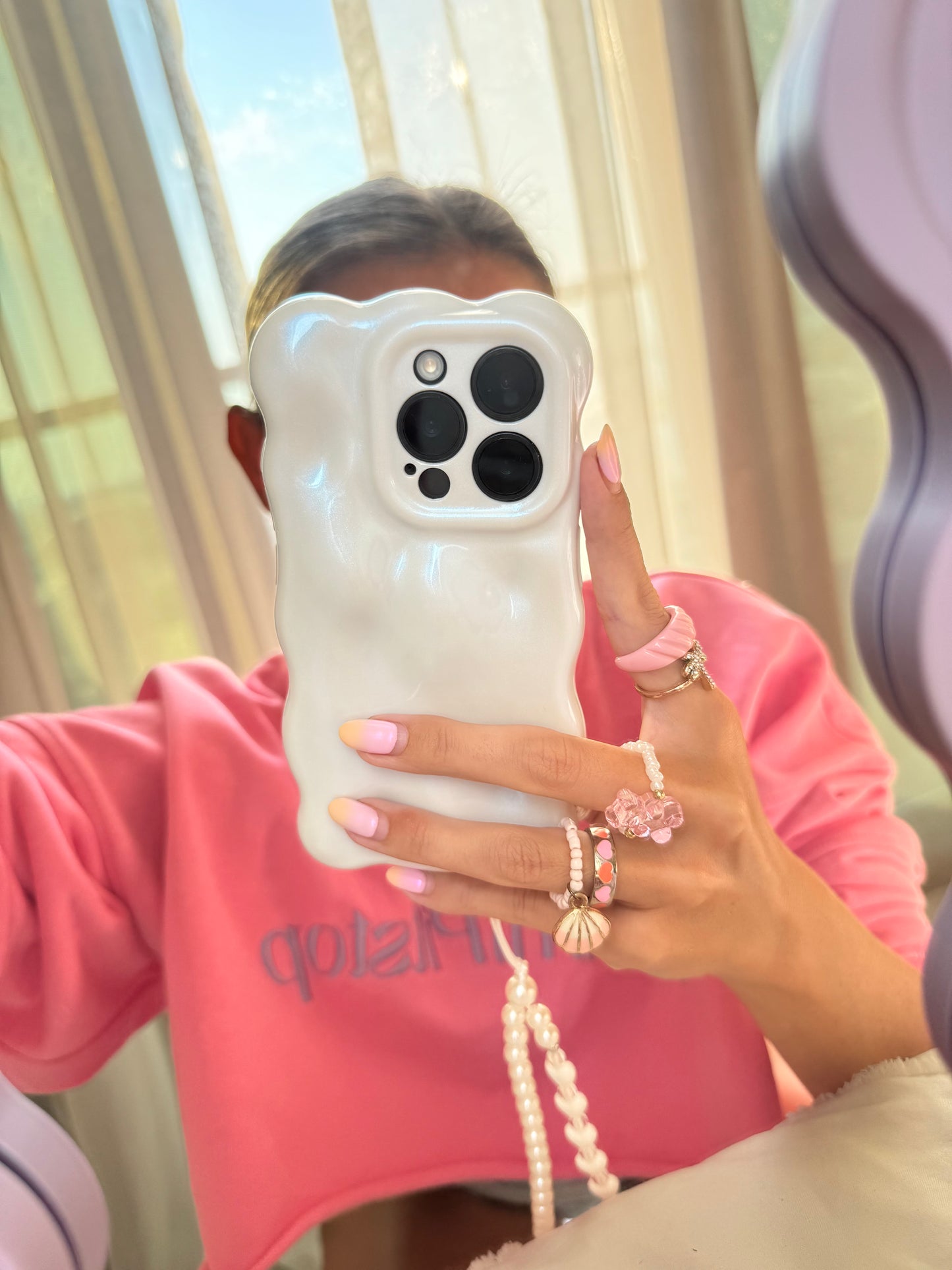 Pearl Metallic Wave iPhone Case