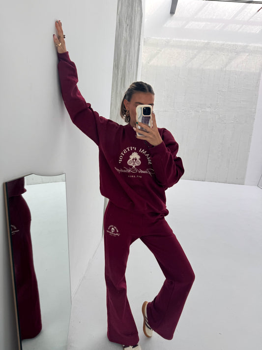 Cherry Maroon Joggers