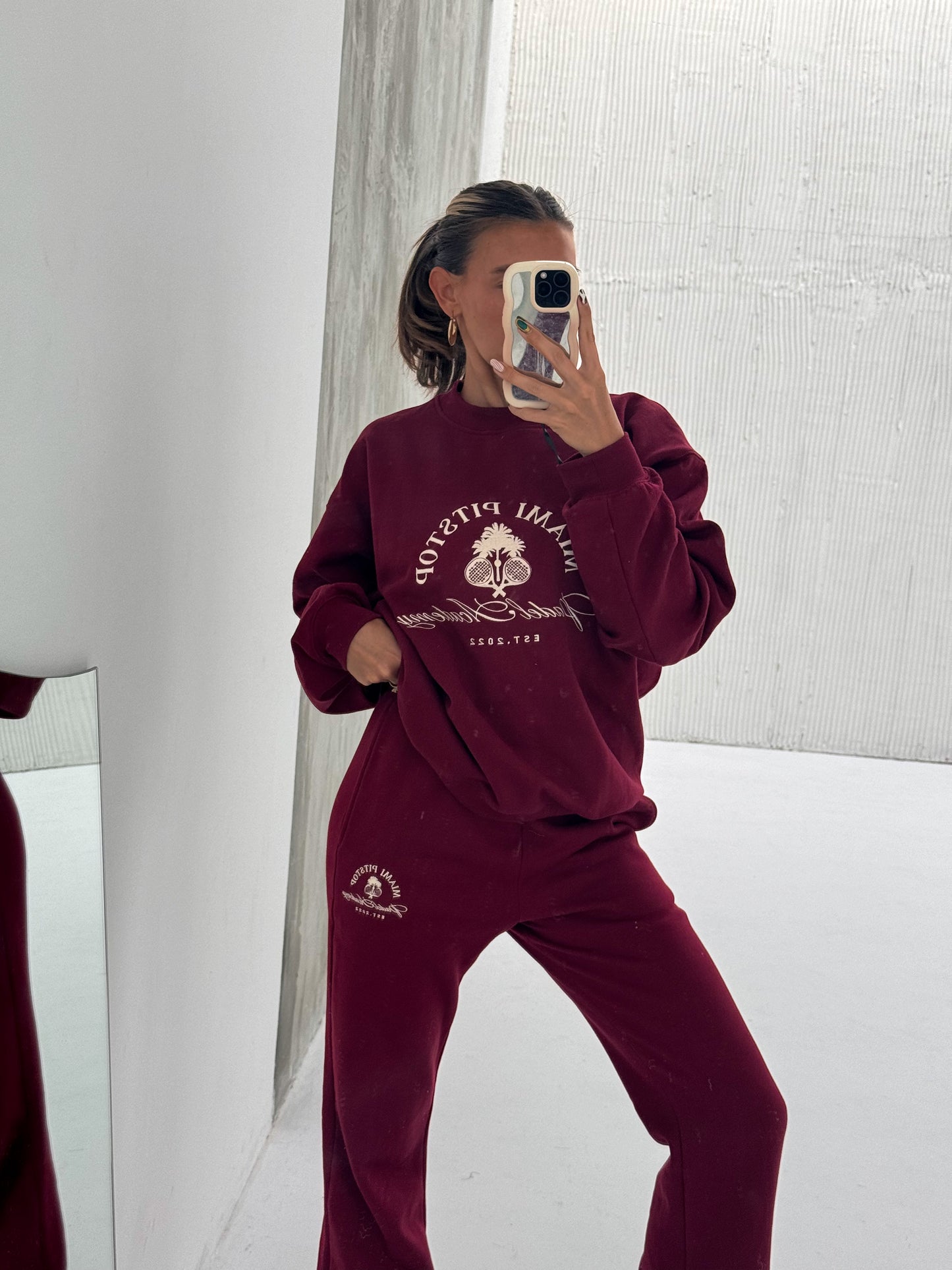 Cherry Maroon Joggers