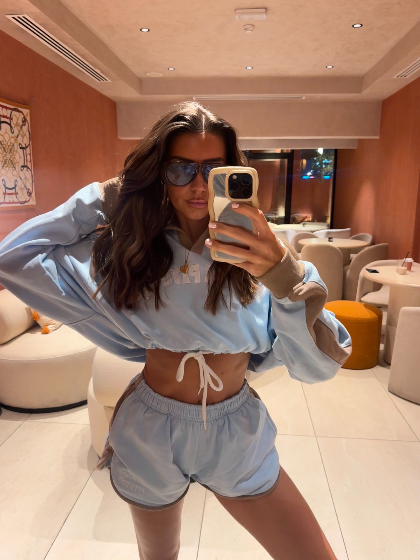 Powder Blue Cropped Jumper